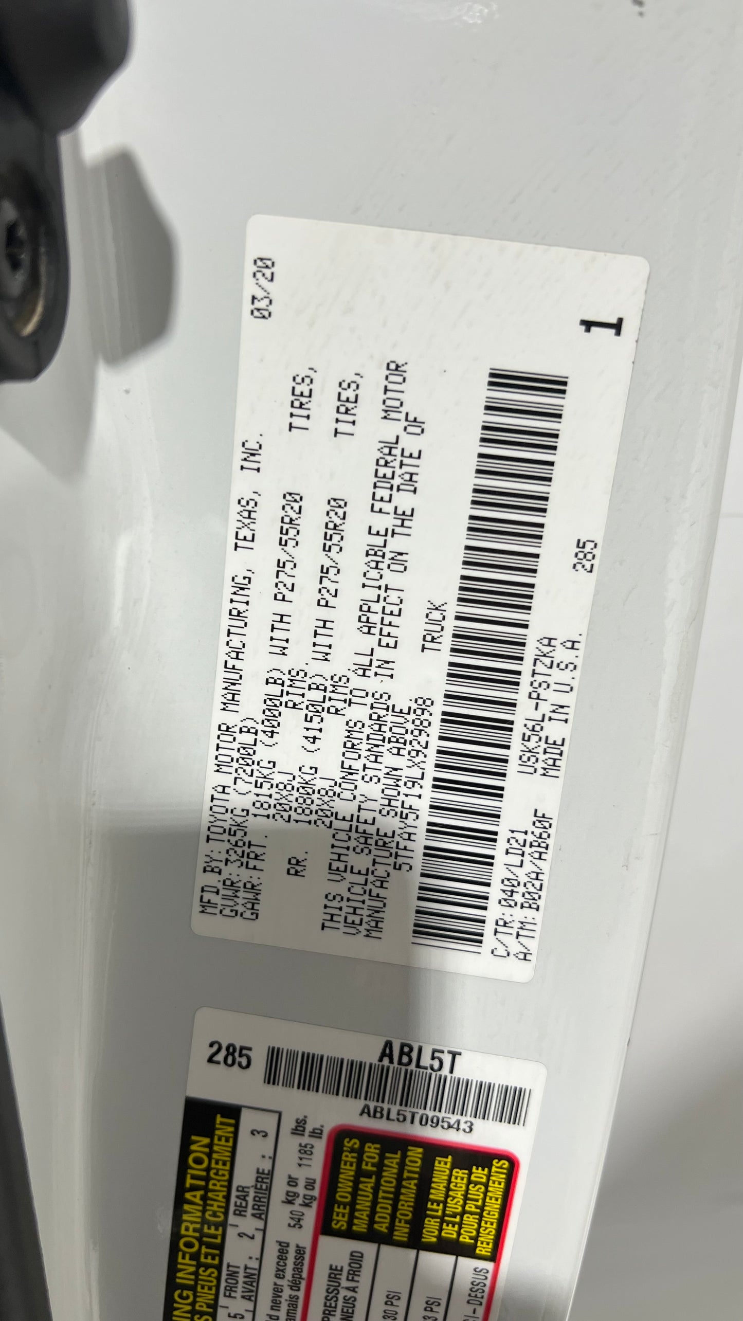 تندرا 2020 فئة 1794 Edition